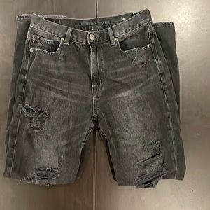 American Eagle Distressed Black Jeans